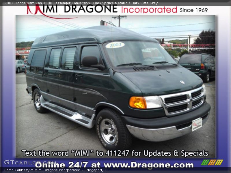 Dark Spruce Metallic / Dark Slate Gray 2003 Dodge Ram Van 1500 Passenger Conversion