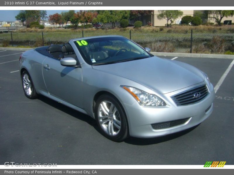 Liquid Platinum / Graphite 2010 Infiniti G 37 Convertible