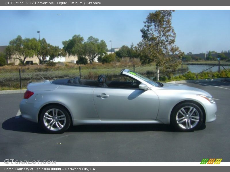 Liquid Platinum / Graphite 2010 Infiniti G 37 Convertible