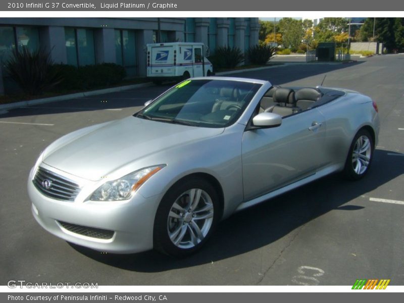 Liquid Platinum / Graphite 2010 Infiniti G 37 Convertible