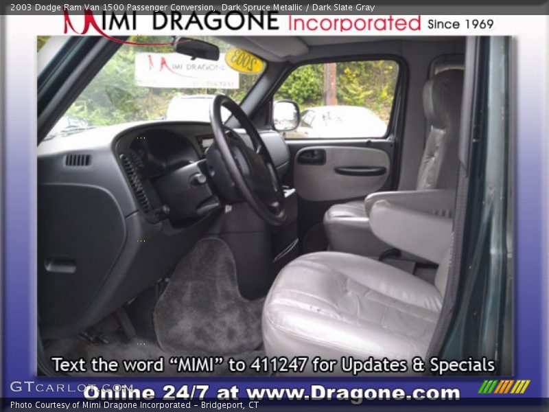 Dark Spruce Metallic / Dark Slate Gray 2003 Dodge Ram Van 1500 Passenger Conversion