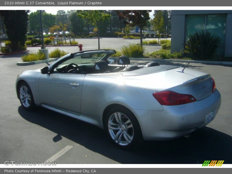Liquid Platinum / Graphite 2010 Infiniti G 37 Convertible