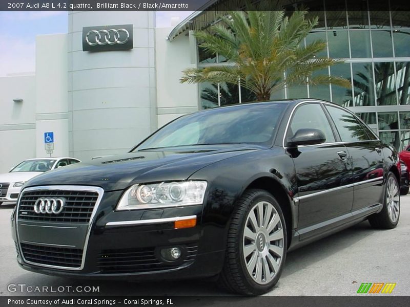 Brilliant Black / Black/Amaretto 2007 Audi A8 L 4.2 quattro