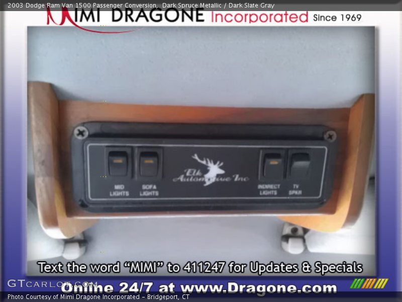 Dark Spruce Metallic / Dark Slate Gray 2003 Dodge Ram Van 1500 Passenger Conversion