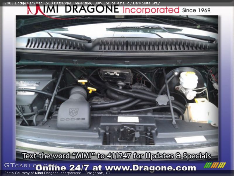 Dark Spruce Metallic / Dark Slate Gray 2003 Dodge Ram Van 1500 Passenger Conversion