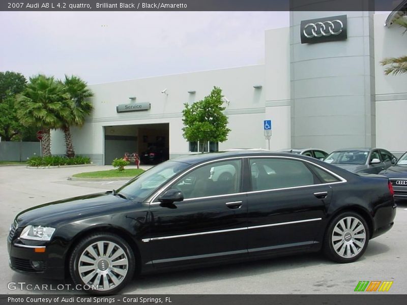 Brilliant Black / Black/Amaretto 2007 Audi A8 L 4.2 quattro