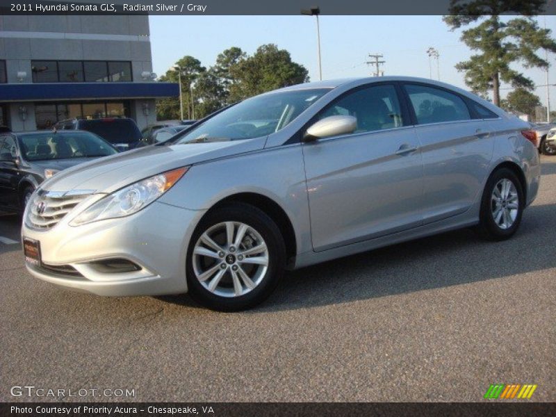 Radiant Silver / Gray 2011 Hyundai Sonata GLS