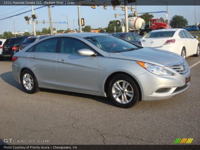 Radiant Silver / Gray 2011 Hyundai Sonata GLS