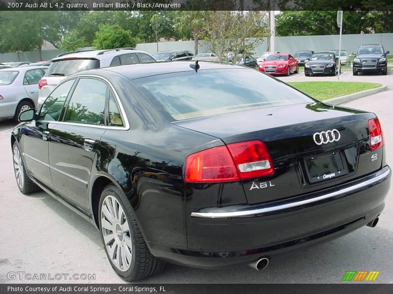 Brilliant Black / Black/Amaretto 2007 Audi A8 L 4.2 quattro