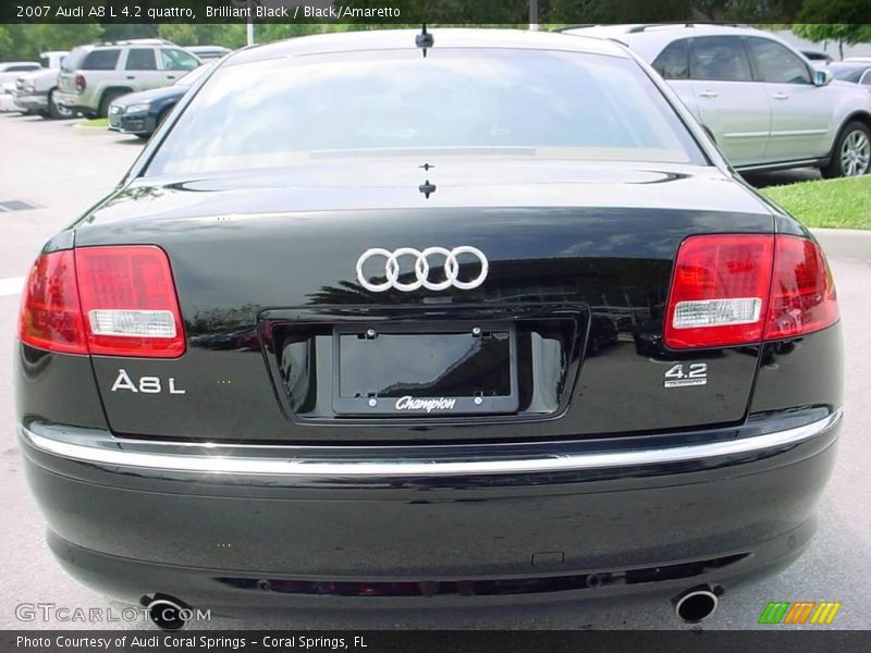 Brilliant Black / Black/Amaretto 2007 Audi A8 L 4.2 quattro