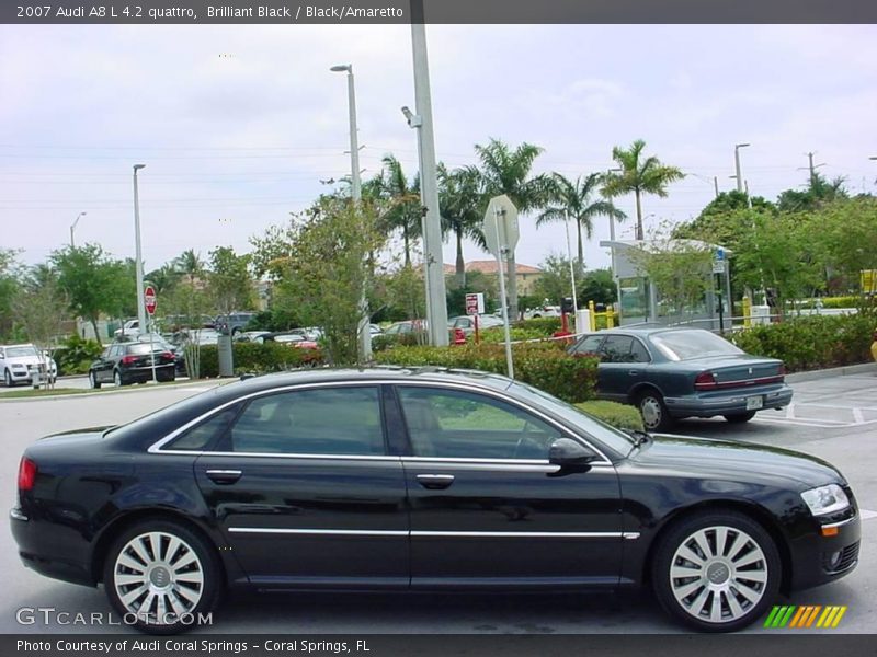 Brilliant Black / Black/Amaretto 2007 Audi A8 L 4.2 quattro