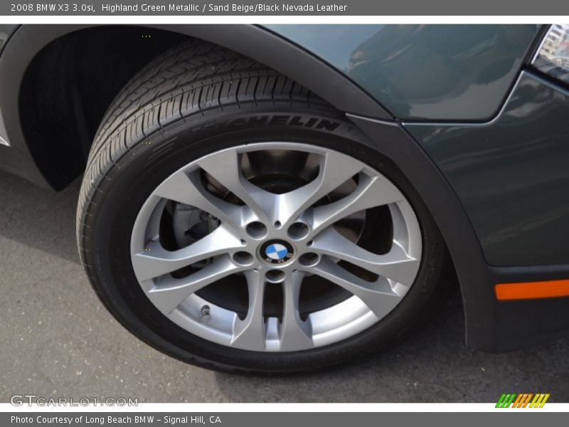 Highland Green Metallic / Sand Beige/Black Nevada Leather 2008 BMW X3 3.0si