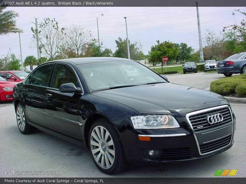 Brilliant Black / Black/Amaretto 2007 Audi A8 L 4.2 quattro