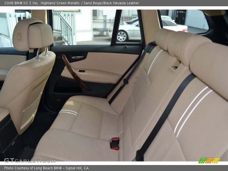 Highland Green Metallic / Sand Beige/Black Nevada Leather 2008 BMW X3 3.0si
