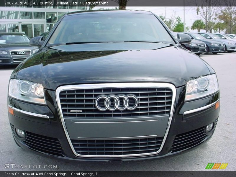 Brilliant Black / Black/Amaretto 2007 Audi A8 L 4.2 quattro