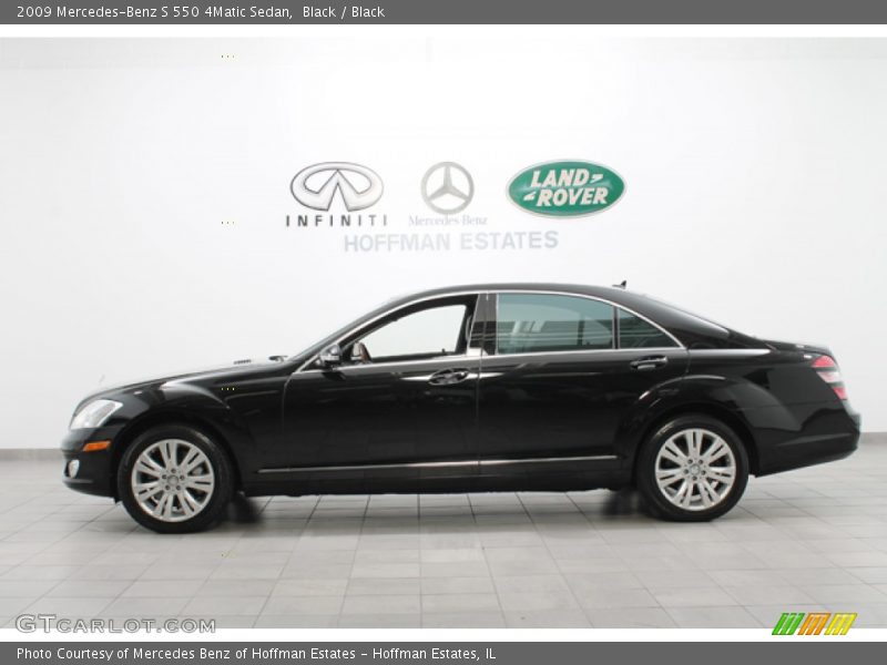 Black / Black 2009 Mercedes-Benz S 550 4Matic Sedan