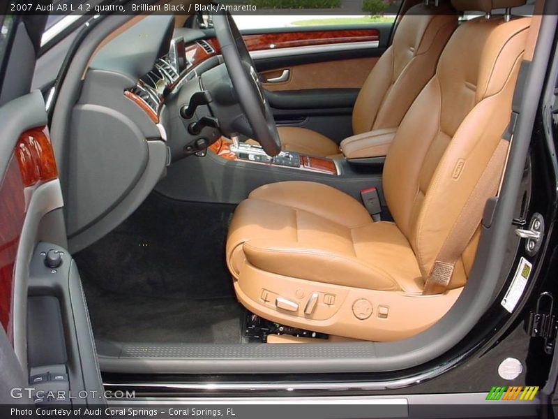 Brilliant Black / Black/Amaretto 2007 Audi A8 L 4.2 quattro
