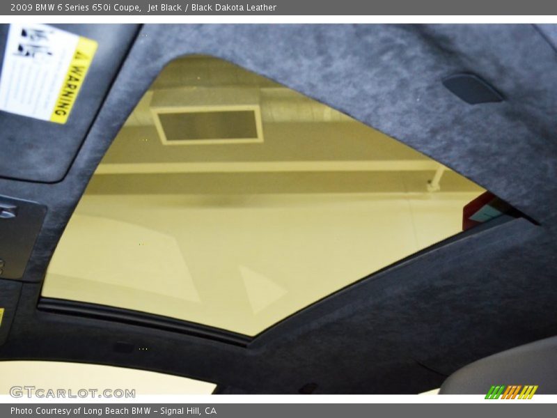 Sunroof of 2009 6 Series 650i Coupe