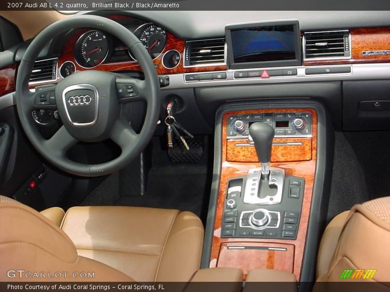 Brilliant Black / Black/Amaretto 2007 Audi A8 L 4.2 quattro