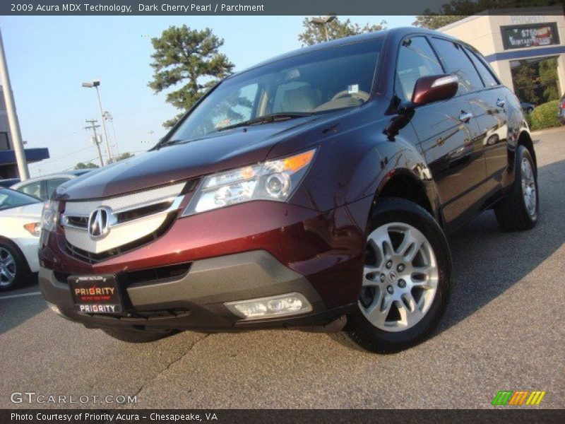 Dark Cherry Pearl / Parchment 2009 Acura MDX Technology