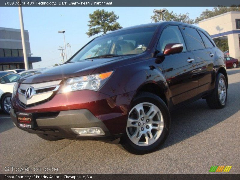 Dark Cherry Pearl / Parchment 2009 Acura MDX Technology