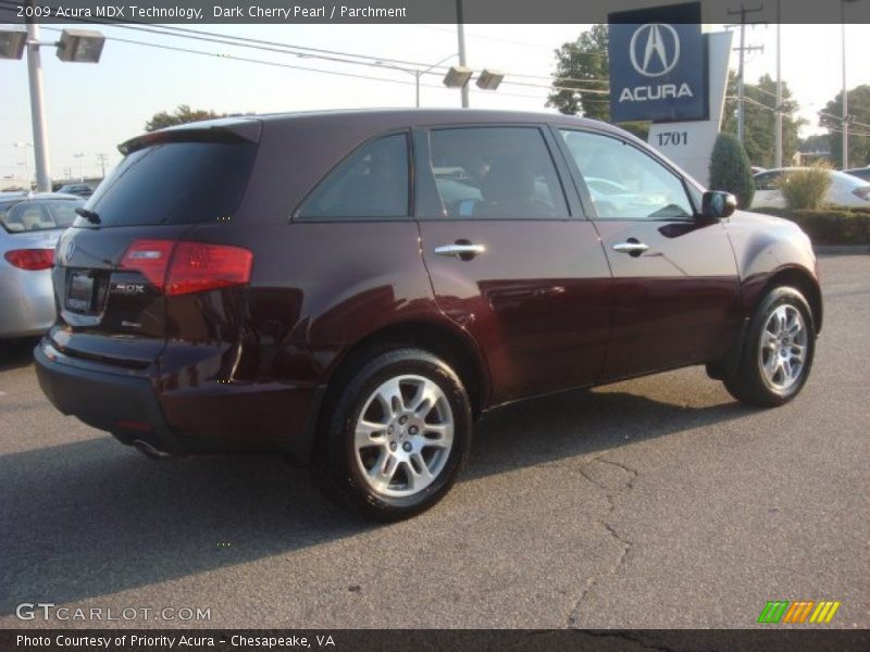 Dark Cherry Pearl / Parchment 2009 Acura MDX Technology