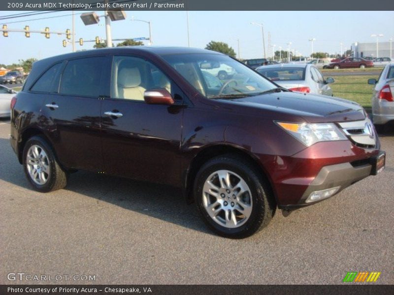 Dark Cherry Pearl / Parchment 2009 Acura MDX Technology