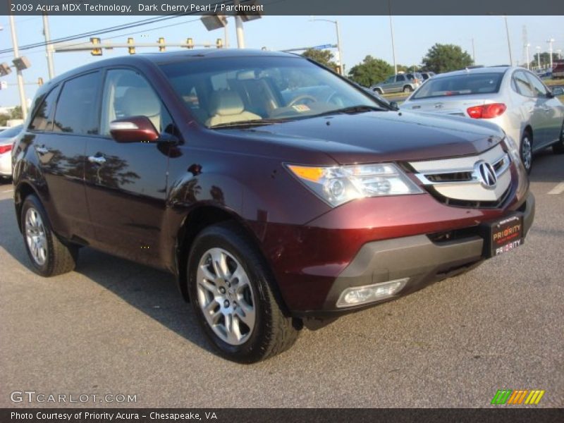 Dark Cherry Pearl / Parchment 2009 Acura MDX Technology