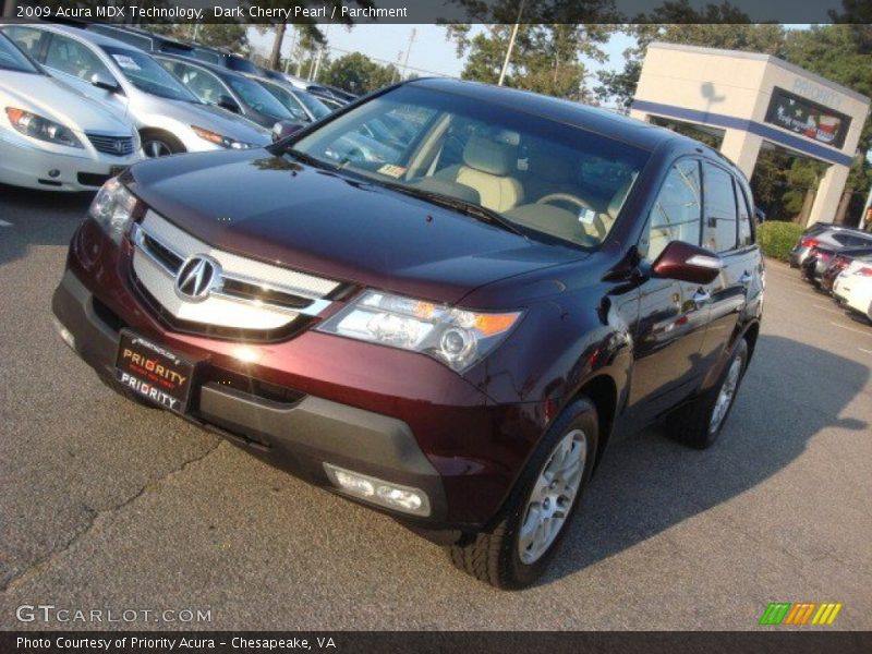 Dark Cherry Pearl / Parchment 2009 Acura MDX Technology
