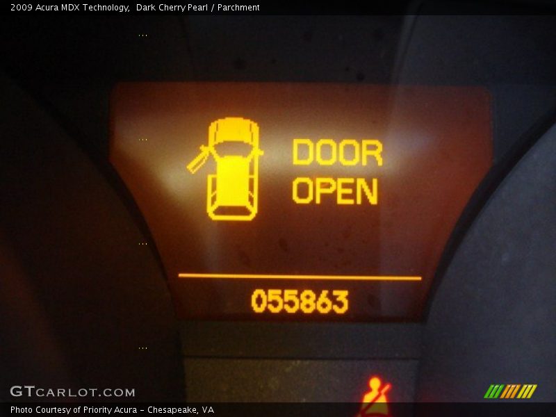 Dark Cherry Pearl / Parchment 2009 Acura MDX Technology