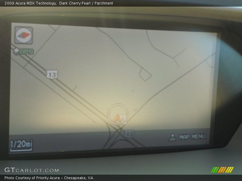 Dark Cherry Pearl / Parchment 2009 Acura MDX Technology