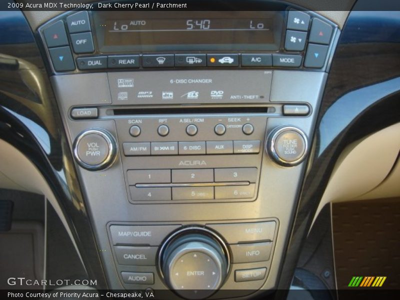 Dark Cherry Pearl / Parchment 2009 Acura MDX Technology