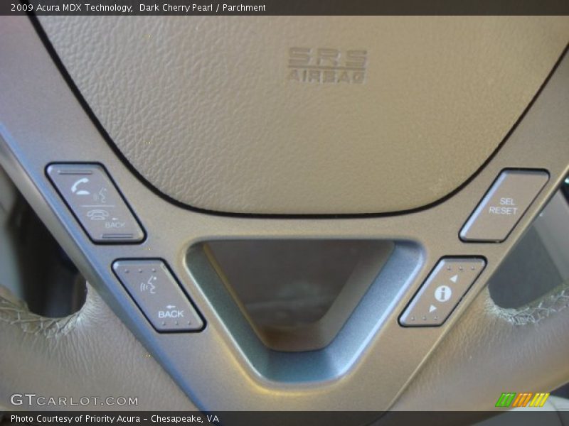 Dark Cherry Pearl / Parchment 2009 Acura MDX Technology