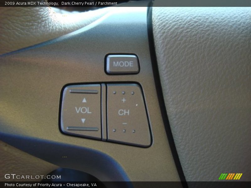 Dark Cherry Pearl / Parchment 2009 Acura MDX Technology