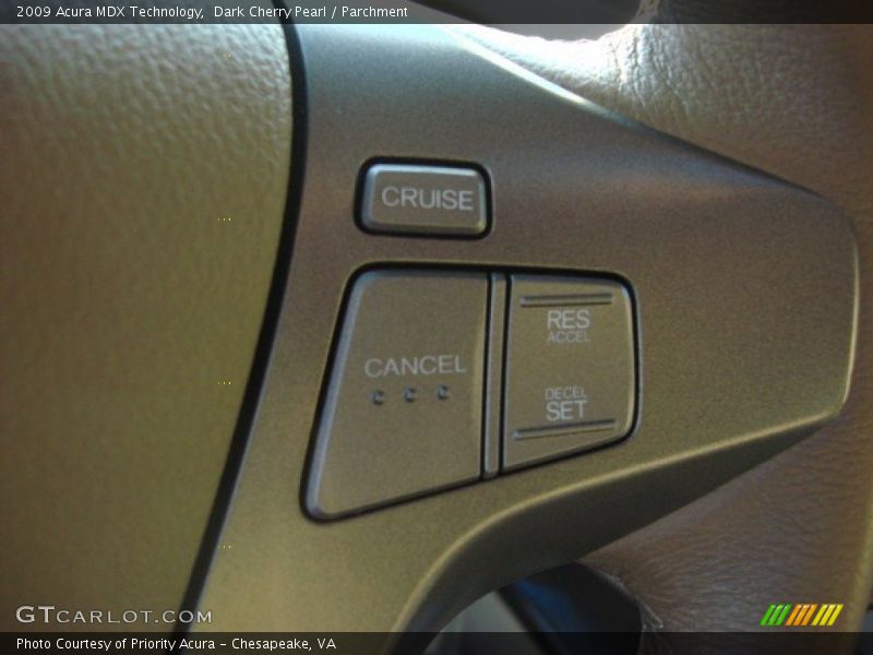 Dark Cherry Pearl / Parchment 2009 Acura MDX Technology
