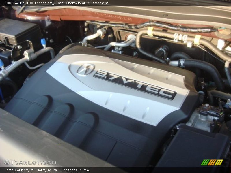 Dark Cherry Pearl / Parchment 2009 Acura MDX Technology