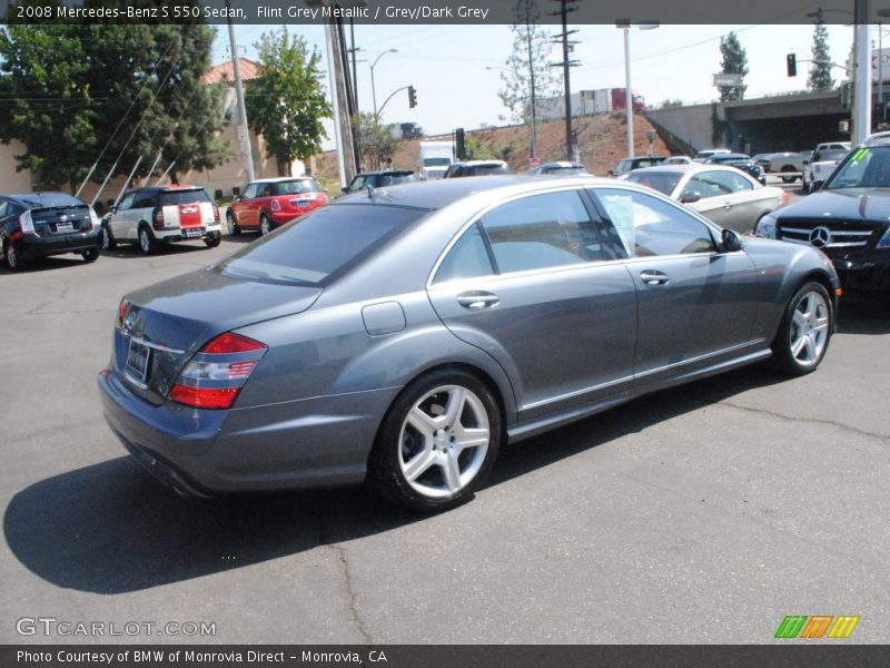 Flint Grey Metallic / Grey/Dark Grey 2008 Mercedes-Benz S 550 Sedan