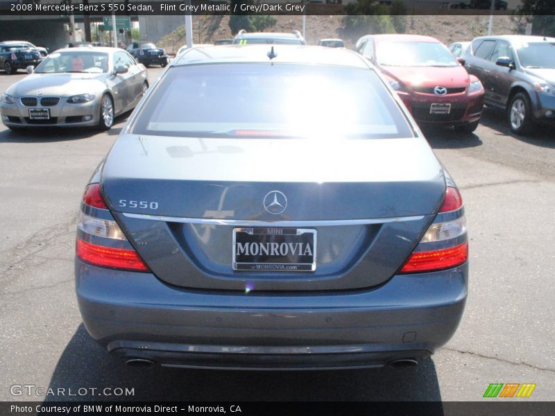 Flint Grey Metallic / Grey/Dark Grey 2008 Mercedes-Benz S 550 Sedan