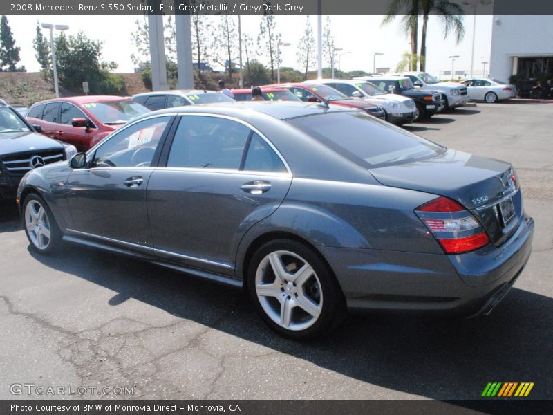 Flint Grey Metallic / Grey/Dark Grey 2008 Mercedes-Benz S 550 Sedan