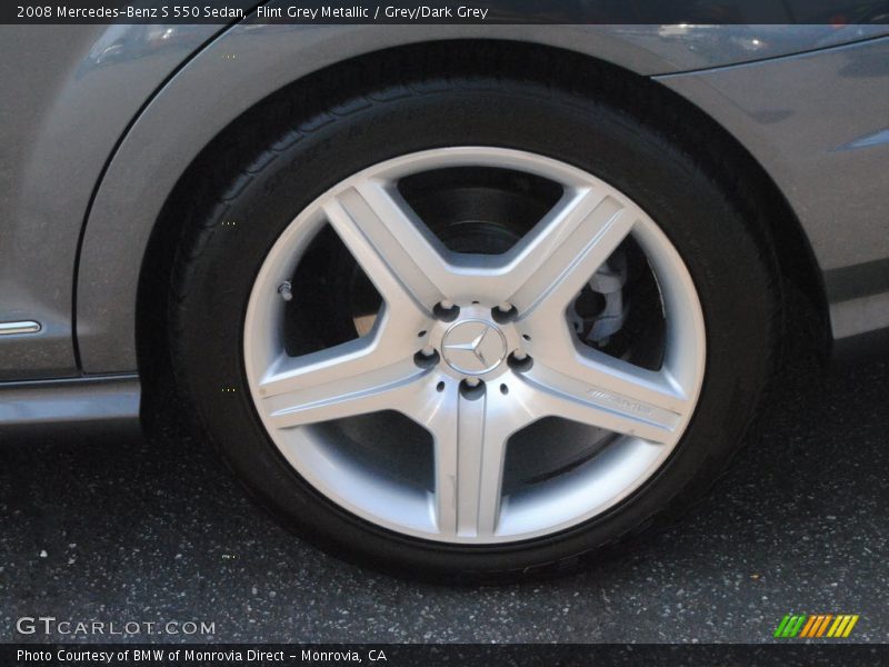 Flint Grey Metallic / Grey/Dark Grey 2008 Mercedes-Benz S 550 Sedan