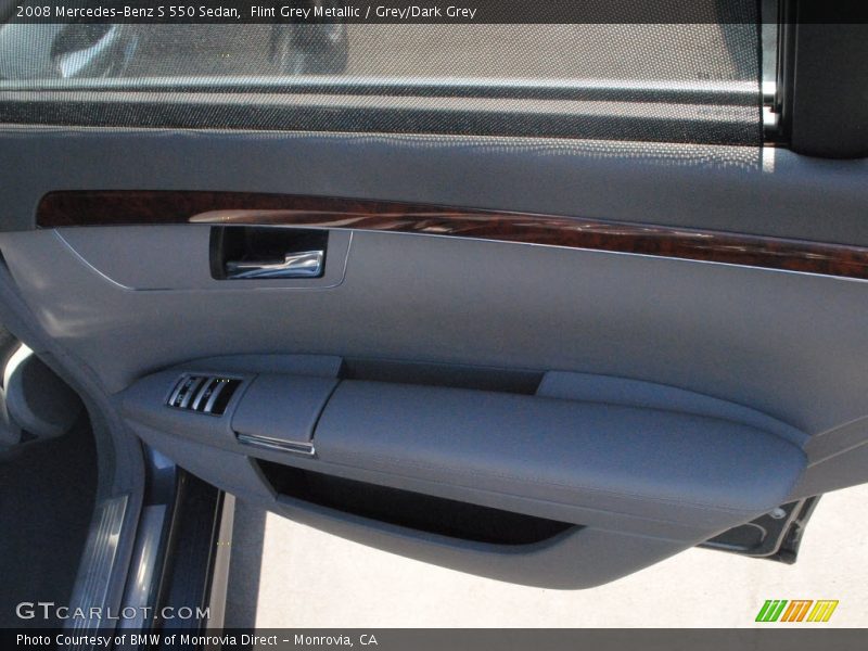 Flint Grey Metallic / Grey/Dark Grey 2008 Mercedes-Benz S 550 Sedan