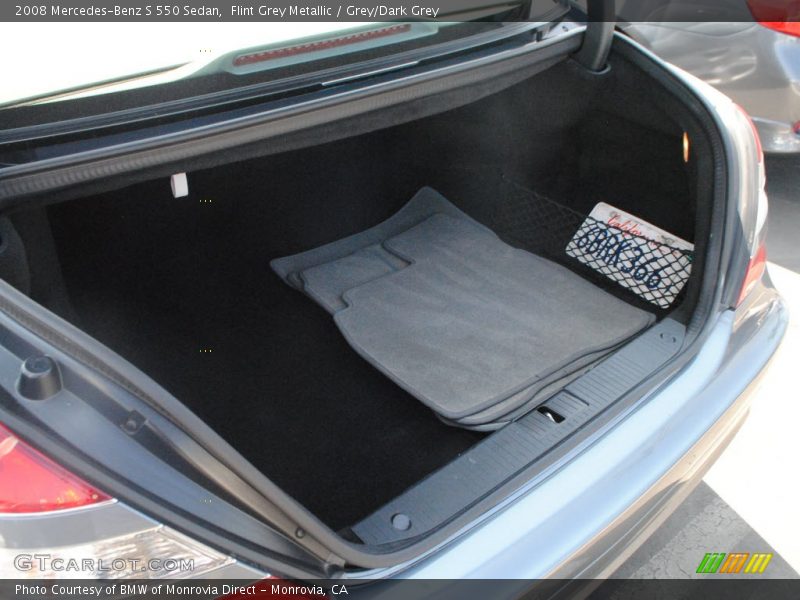 Flint Grey Metallic / Grey/Dark Grey 2008 Mercedes-Benz S 550 Sedan