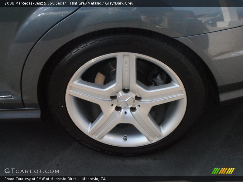 Flint Grey Metallic / Grey/Dark Grey 2008 Mercedes-Benz S 550 Sedan