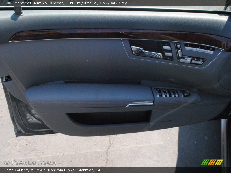 Flint Grey Metallic / Grey/Dark Grey 2008 Mercedes-Benz S 550 Sedan
