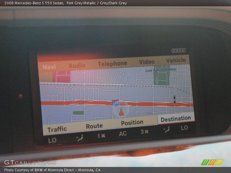 Flint Grey Metallic / Grey/Dark Grey 2008 Mercedes-Benz S 550 Sedan