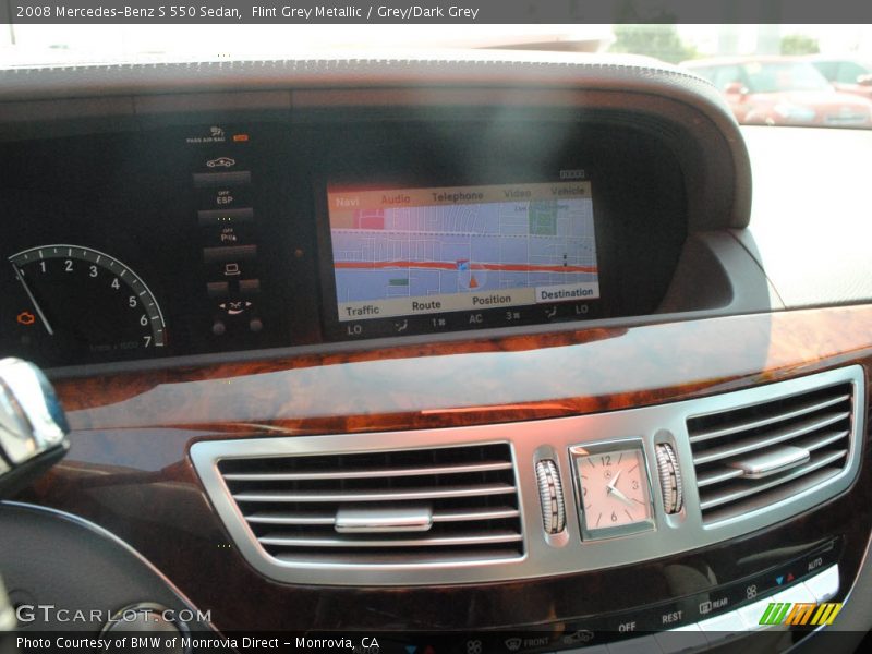 Flint Grey Metallic / Grey/Dark Grey 2008 Mercedes-Benz S 550 Sedan