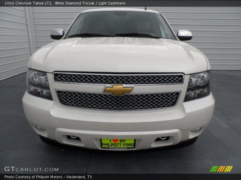White Diamond Tricoat / Light Cashmere 2009 Chevrolet Tahoe LTZ