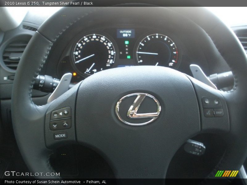 Tungsten Silver Pearl / Black 2010 Lexus IS 250
