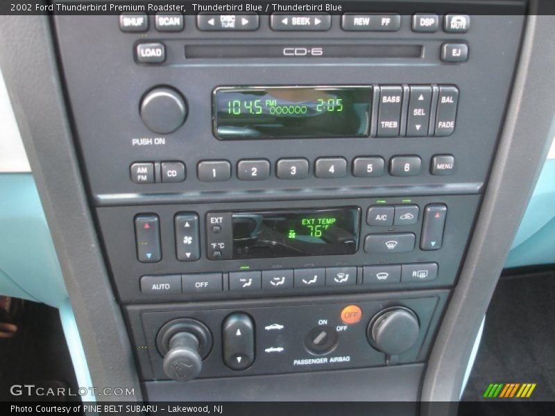 Controls of 2002 Thunderbird Premium Roadster