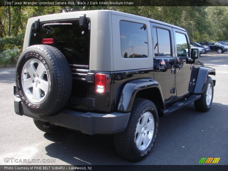 Black / Dark Khaki/Medium Khaki 2007 Jeep Wrangler Unlimited Sahara 4x4